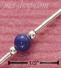 Sterling Silver LAPIS ON LIQUID SILVER ANKLET