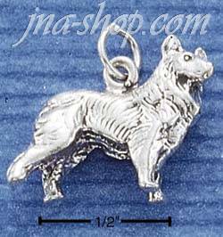 Sterling Silver 3D COLLIE CHARM