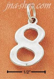 Sterling Silver NUMBER "8" CHARM