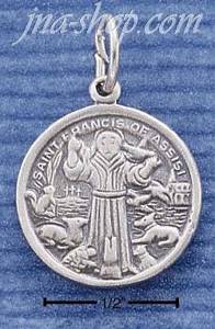 Sterling Silver ST FRANCIS MEDALLION CHARM