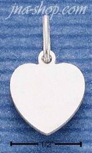 Sterling Silver SMALL ENGRAVABLE HEART CHARM