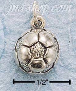 Sterling Silver ANTIQUED SOCCER BALL CHARM