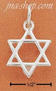 Sterling Silver SIMPLE JEWISH STAR CHARM