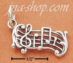 Sterling Silver MUSICAL NOTES CHARM