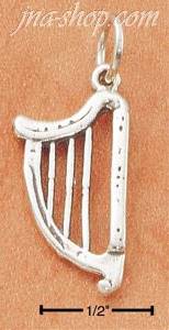 Sterling Silver HARP CHARM