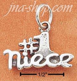 Sterling Silver "#1 NIECE" CHARM
