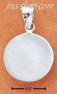 Sterling Silver LIGHTWEIGHT 17MM ENGRAVABLE DISK CHARM