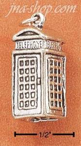 Sterling Silver BRITISH TELEPHONE BOOTH CHARM