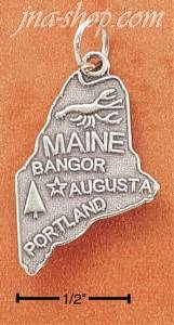 Sterling Silver MAINE STATE CHARM