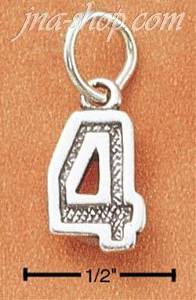 Sterling Silver JERSEY #4 CHARM