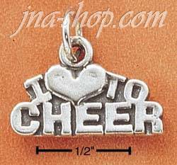 Sterling Silver I LOVE TO CHEER CHARM