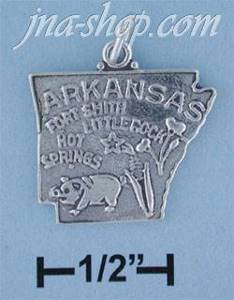Sterling Silver ARKANSAS STATE CHARM