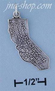 Sterling Silver CALIFORNIA STATE CHARM