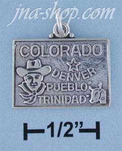 Sterling Silver COLORADO STATE CHARM