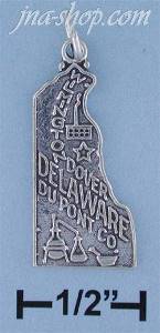Sterling Silver DELAWARE STATE CHARM