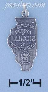 Sterling Silver ILLINOIS STATE CHARM