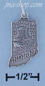 Sterling Silver INDIANA STATE CHARM