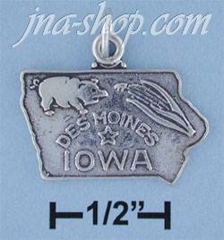 Sterling Silver IOWA STATE CHARM
