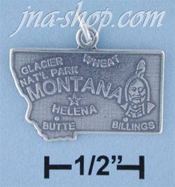 Sterling Silver MONTANA STATE CHARM