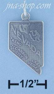 Sterling Silver NEVADA STATE CHARM