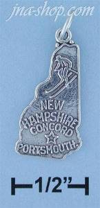 Sterling Silver NEW HAMPSHIRE STATE CHARM