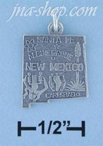 Sterling Silver NEW MEXICO STATE CHARM
