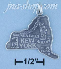 Sterling Silver NEW YORK STATE CHARM