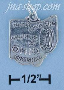 Sterling Silver OHIO STATE CHARM