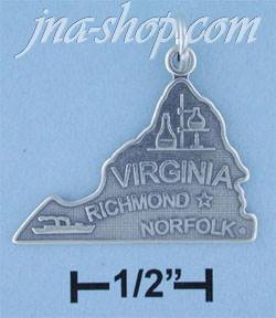 Sterling Silver VIRGINIA STATE CHARM