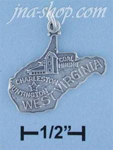 Sterling Silver WEST VIRGINIA STATE CHARM