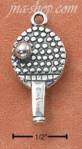 Sterling Silver PING-PONG PADDLE AND BALL CHARM