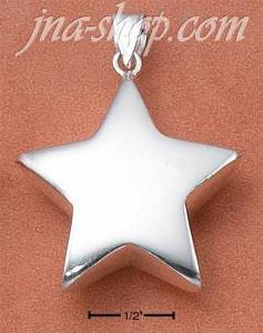 Sterling Silver LARGE SHINING STAR CHARM