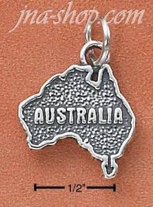 Sterling Silver "AUSTRALIA" MAP CHARM