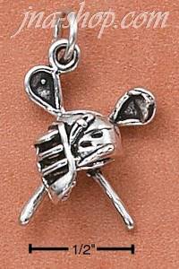 Sterling Silver LACROSSE STICKS AND MASK CHARM