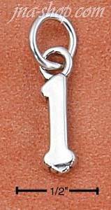 Sterling Silver "1" ONE CHARM