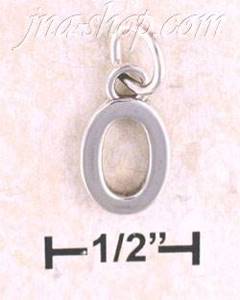 Sterling Silver "O" SCROLLED CHARM
