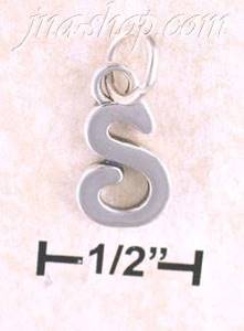 Sterling Silver "S" SCROLLED CHARM