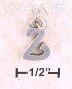 Sterling Silver "Z" SCROLLED CHARM