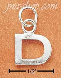 Sterling Silver FINE LINED "D" CHARM