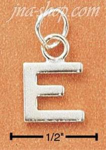 Sterling Silver FINE LINED "E" CHARM