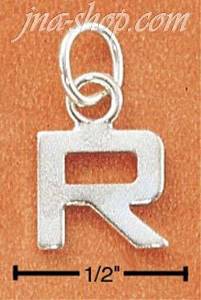 Sterling Silver FINE LINED "R" CHARM