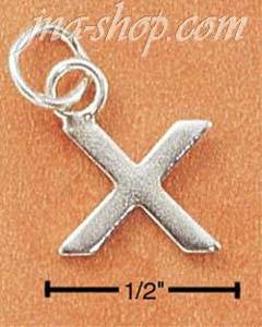Sterling Silver FINE LINED "X" CHARM