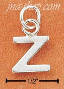 Sterling Silver FINE LINED "Z" CHARM