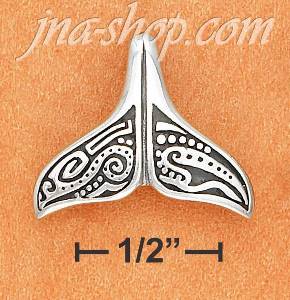 Sterling Silver WHALE TAIL ABORIGINAL CHARM