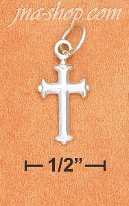 Sterling Silver MINI 1/2" CROSS CHARM WITH BRANCHED ENDS