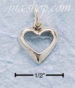 Sterling Silver SMALL OPEN HEART CHARM