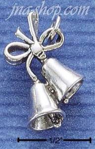 Sterling Silver BELLS WITH BOW CHARM