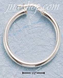 Sterling Silver 30MM TUBULAR HOOP WITH FRENCH LOCK EARRINGS (3MM