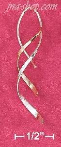 Sterling Silver & GOLD FILLED 1.5" DOUBLE STREAMER FANCY FRENCH