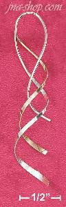 Sterling Silver & GOLD FILLED 2" DOUBLE STREAMER FANCY FRENCH WI